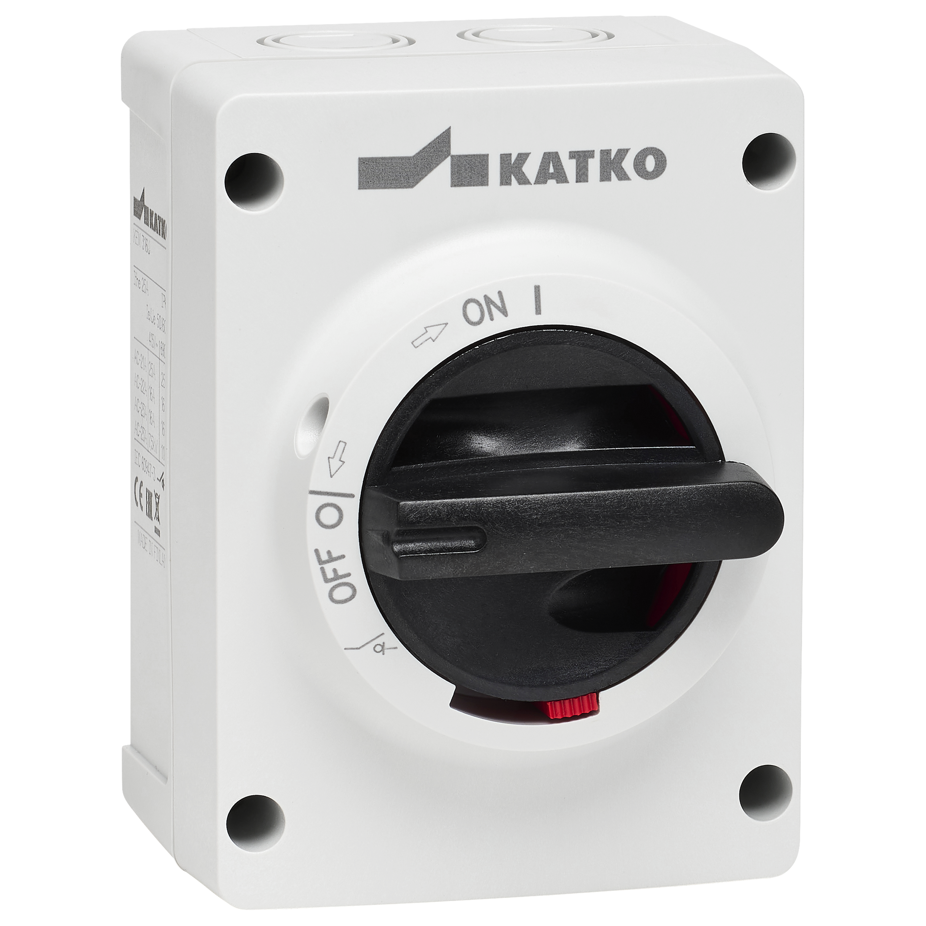 Katko PolycarbonateEnclosed Motor Disconnect Switch KEM325UL 3-Pole 25A 600V 